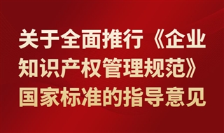 关于全面推行《企业知识产权管理规范》国家标准的指导意见